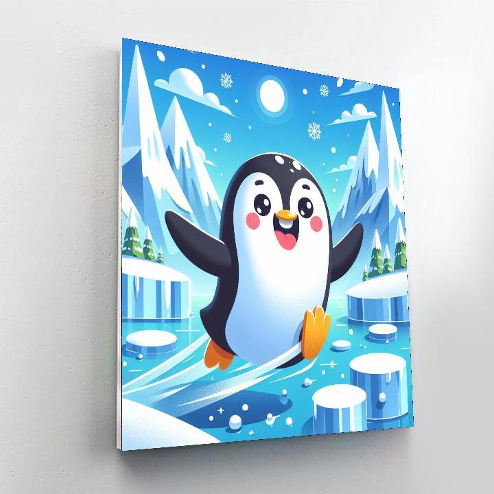 Playful Penguin Adventure Paint By Numbers