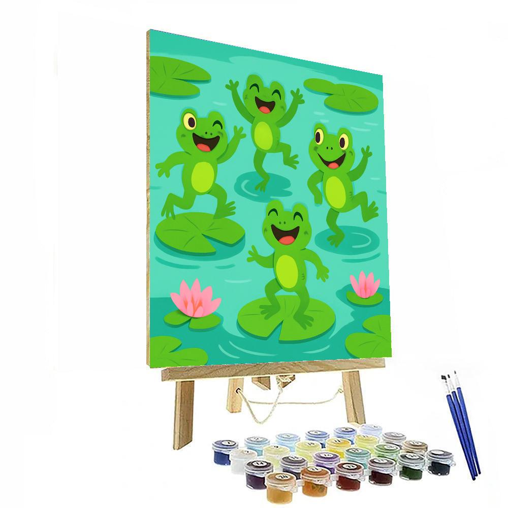 Dancing Frogs Painting By Numbers Kit
