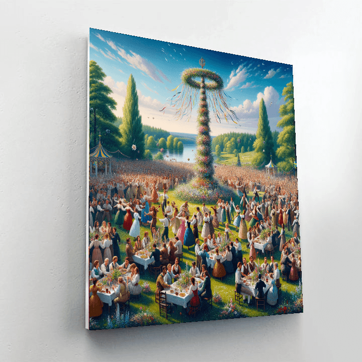 Midsummer - Sweden Paint By Color