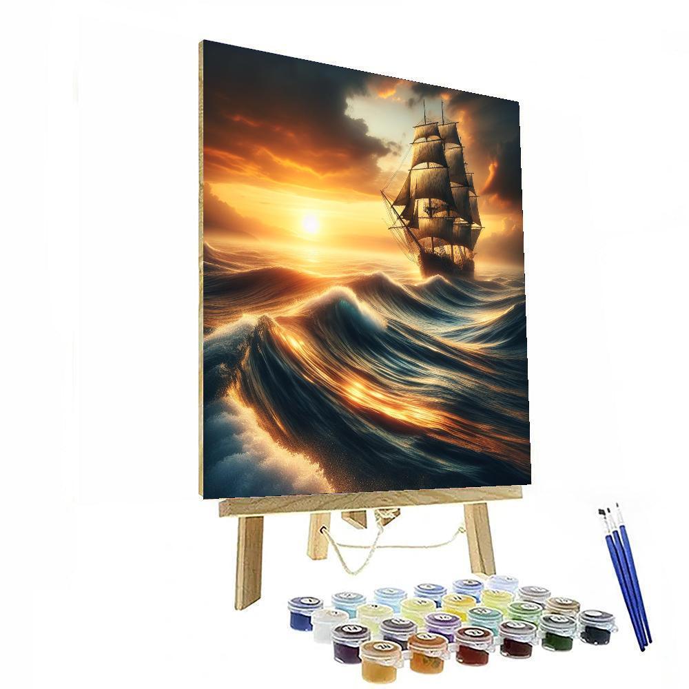 Ancient Maritime Voyage Number Painting