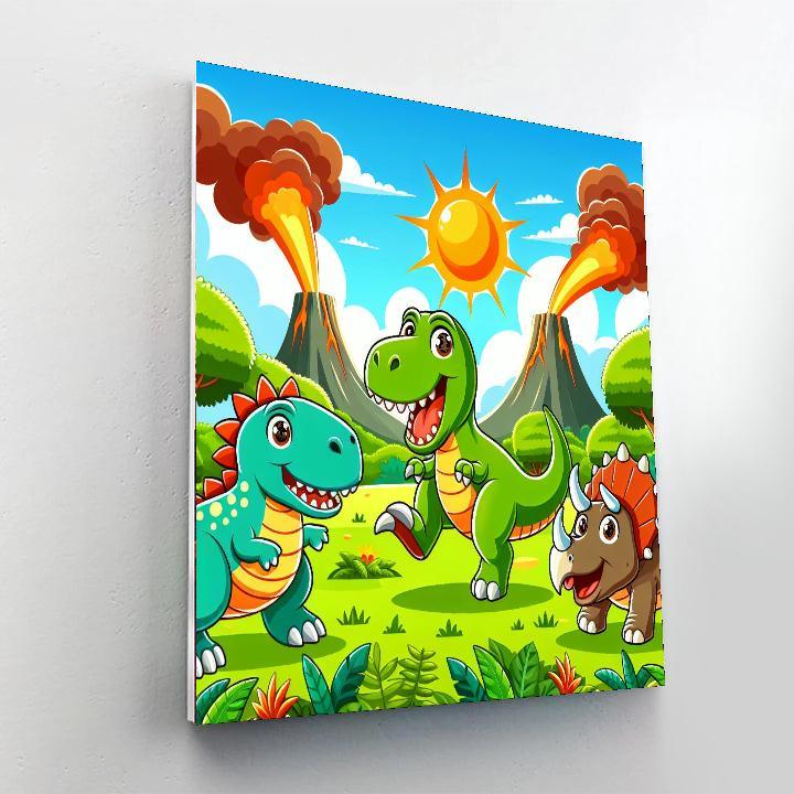 Adventures With Dinosaurs Paint By Color