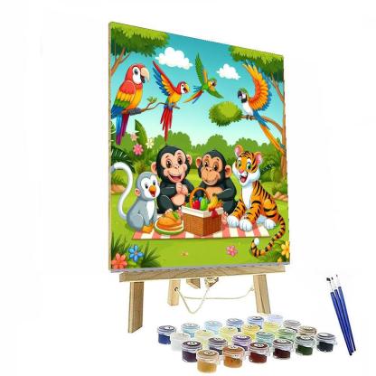 Delightful Jungle Picnic Paint By Numbers Kits