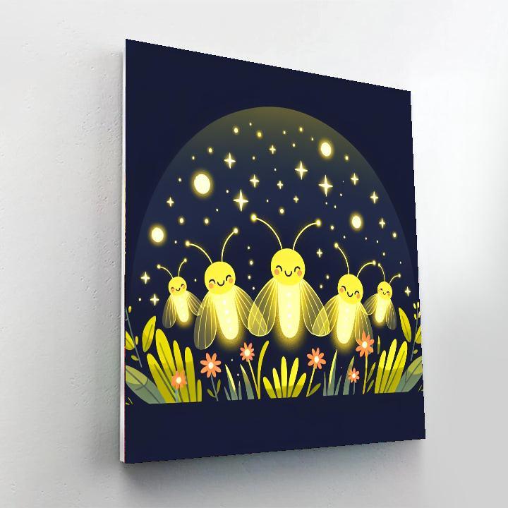 Creative Firefly Number Painting