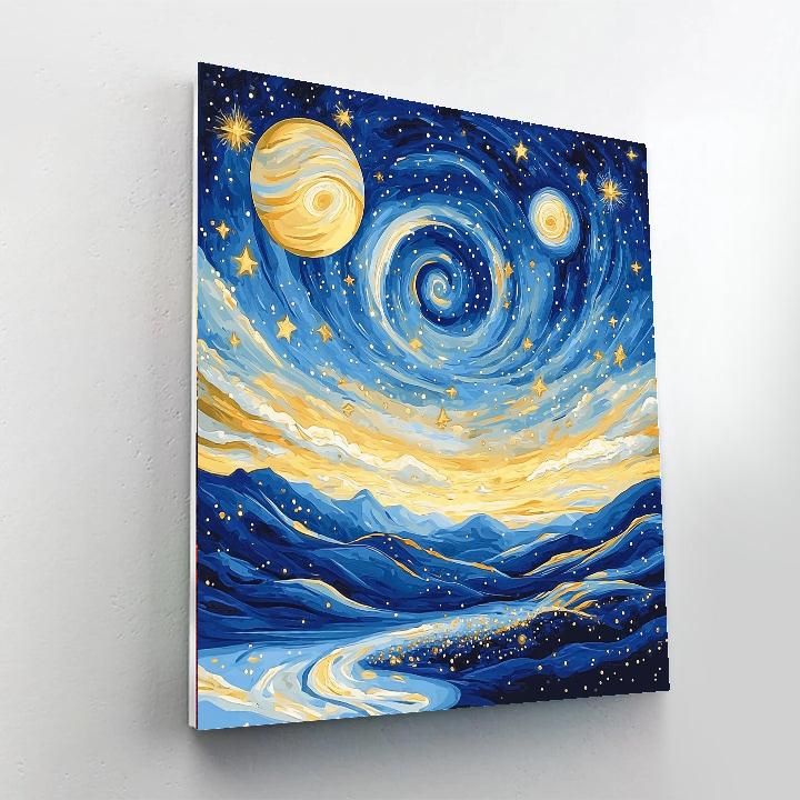 Vincent Van Gogh Inspired Celestial Symphony In Space  Paint By Numbers