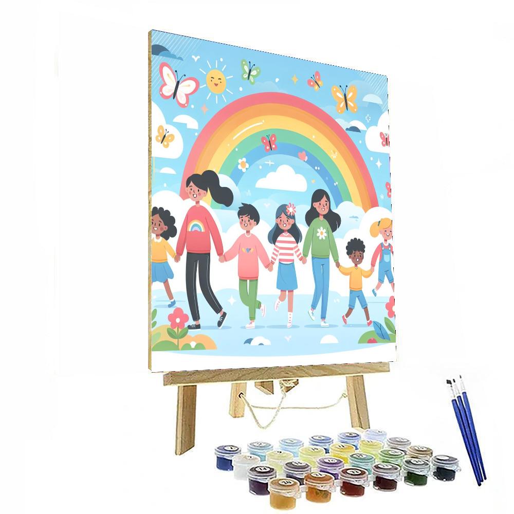 Bright Rainbow Journey DIY Paint By Numbers