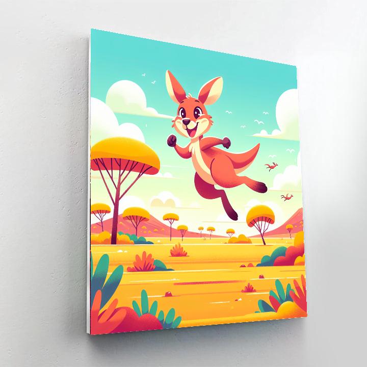 Cheery Kangaroo Hop Painting By Numbers Kit