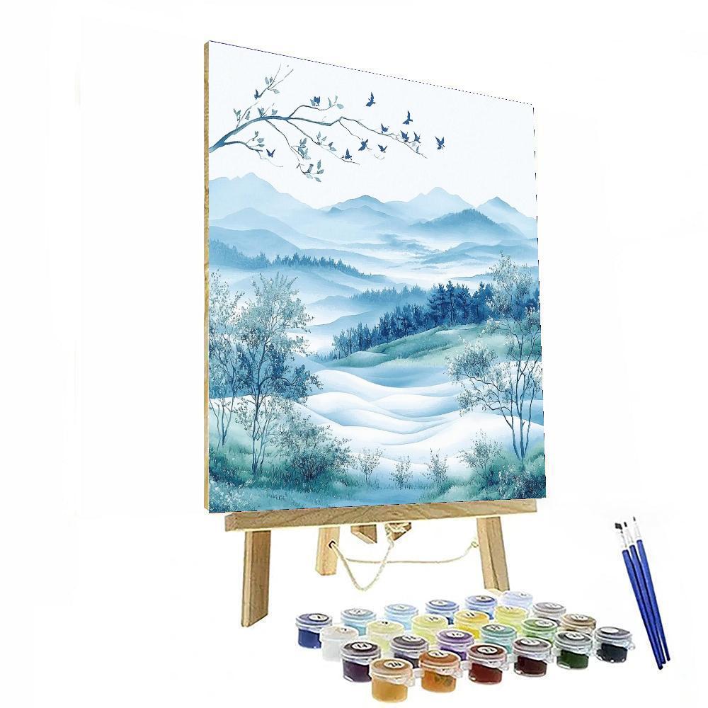 Utagawa Hiroshige Inspired Echoes Of The Wind  Paint By Numbers Art