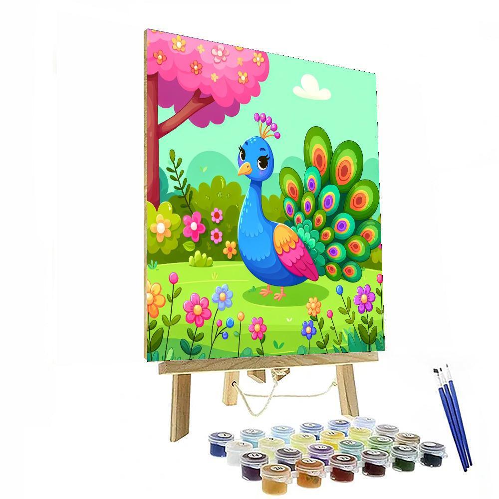 Gorgeous Peacock Dance Number Painting