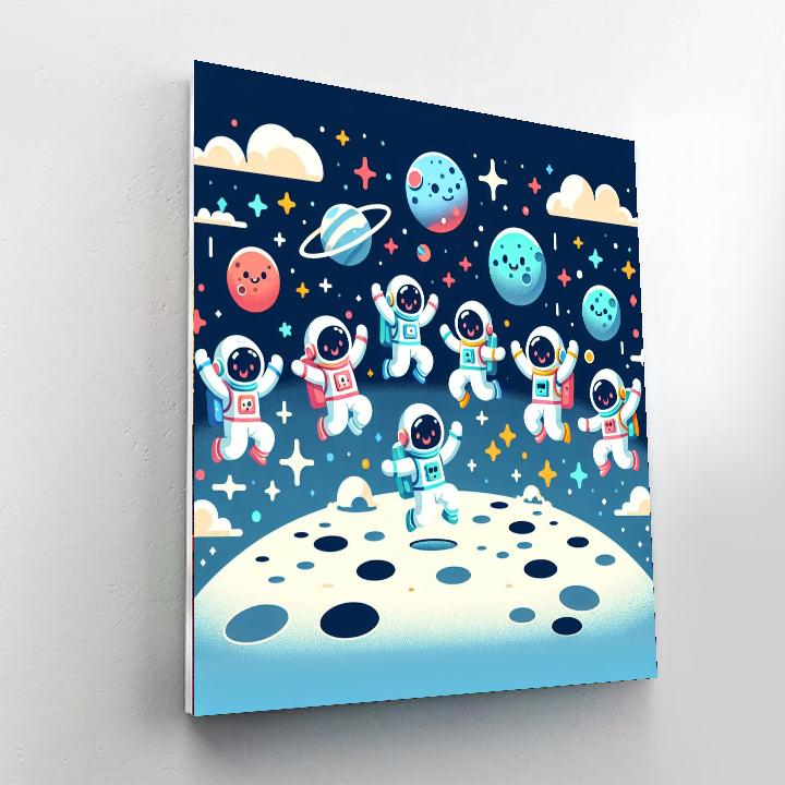 Astronauts' Space Playground Paint By Number