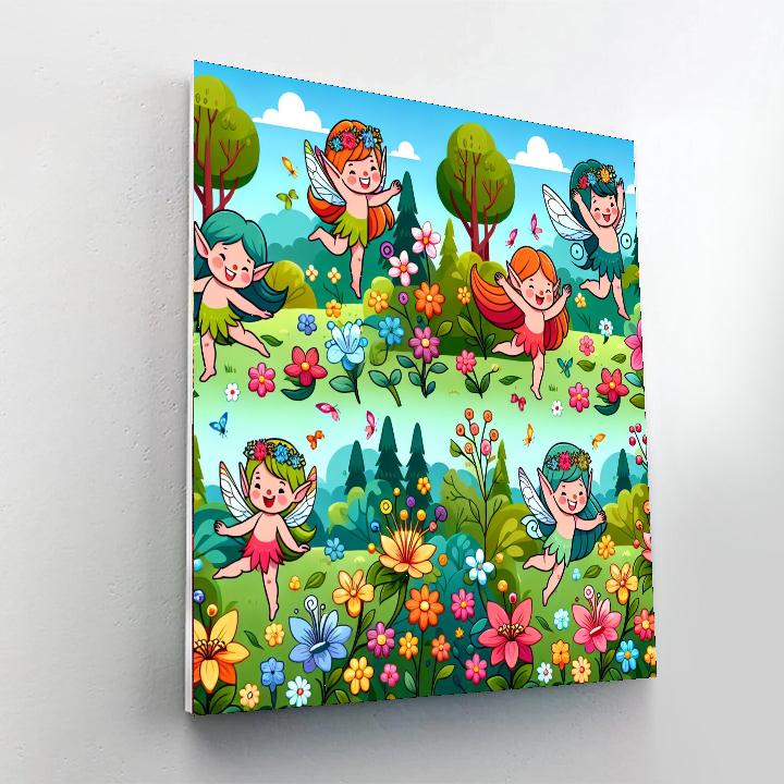 Forest Pixies Paint By Numbers Art