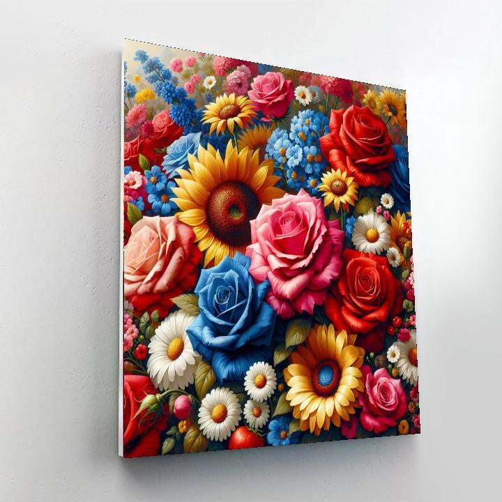 Vibrant Floral Medley Paint By Numbers Art