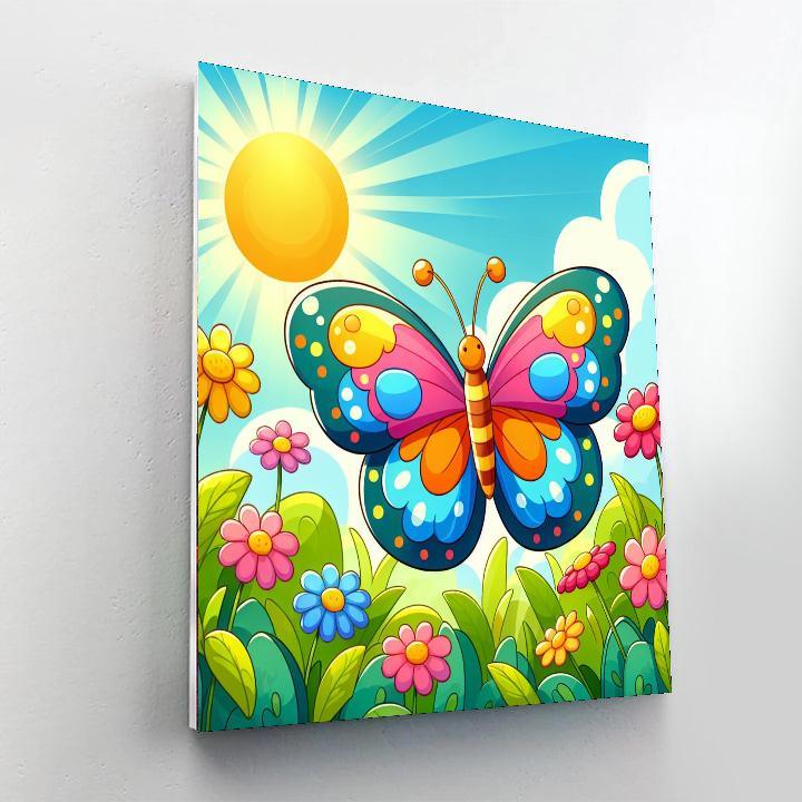 Radiant Butterfly Paint By Numbers Art