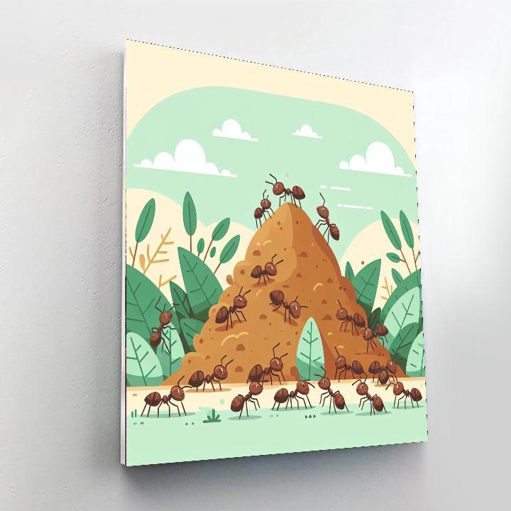 Busy Ant Hill Painting By Numbers Kit