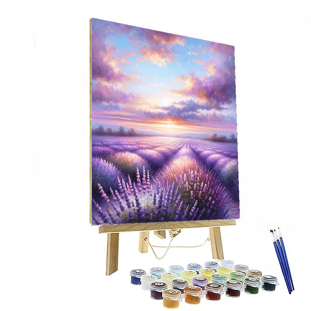 A Walk In The Lavender Fields Paint By Color