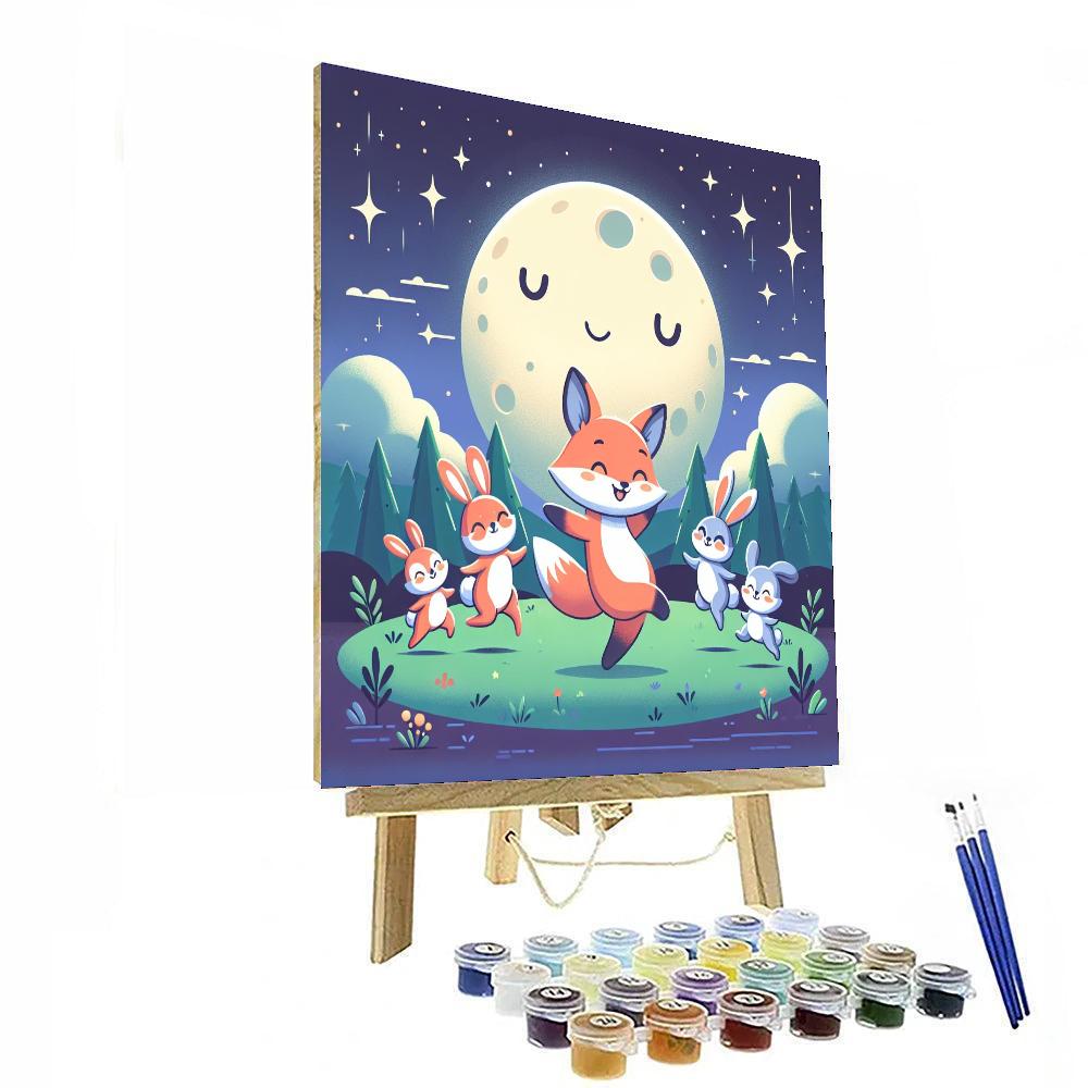 Moonlit Dance Party Number Painting