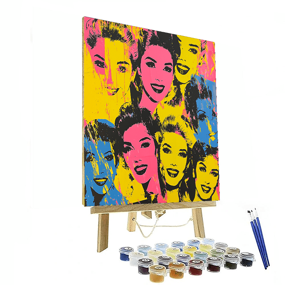 Andy Warhol Inspired Retro Pop Culture Fusion  Paint By Numbers Kits