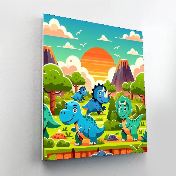 Epic Dinosaur Adventure Paint By Number