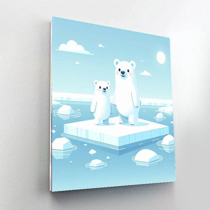 Artic Adventure With Polar Bears Paint By Numbers Kits