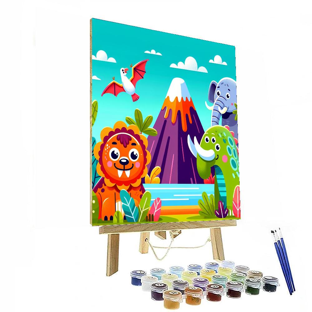Prehistoric Adventure Land Paint By Numbers