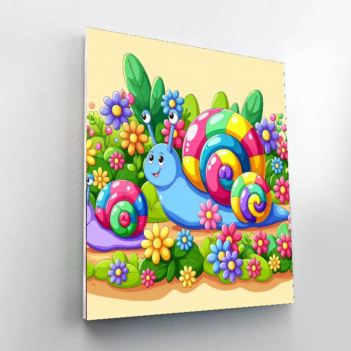 Silly Snail Parade Paint By Numbers Art