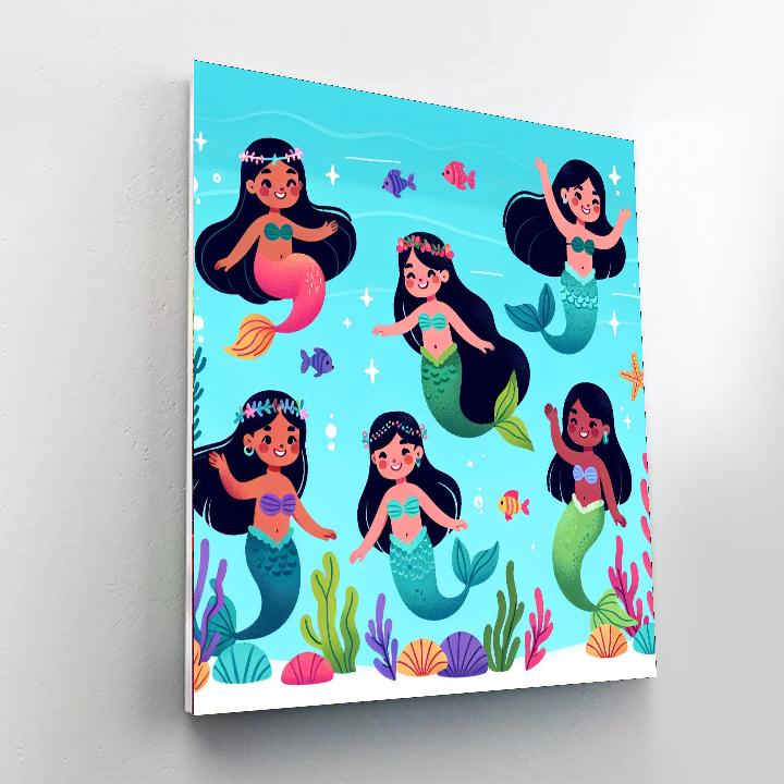 Ocean's Mystical Mermaids Numbered Painting Kits