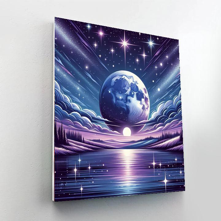 Dazzling Starlit Sky Paint By Numbers Art