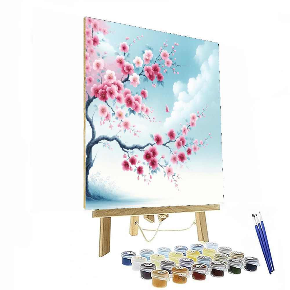Elegant Cherry Blossom Tree Painting By Numbers Kit