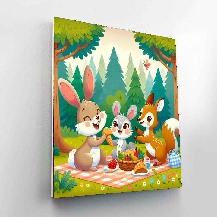 Forest Friends Get-together Numbered Painting Kits