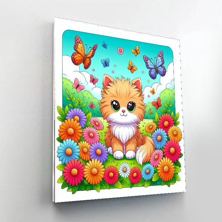 Curious Kitten's Adventure Painting By Numbers Kit