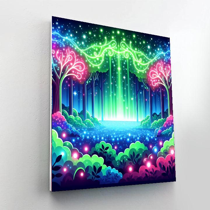 Magical Forest Light Show DIY Paint By Numbers