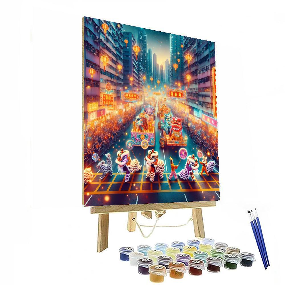 Lunar New Year Parade - Hong Kong, China Painting Number Kit