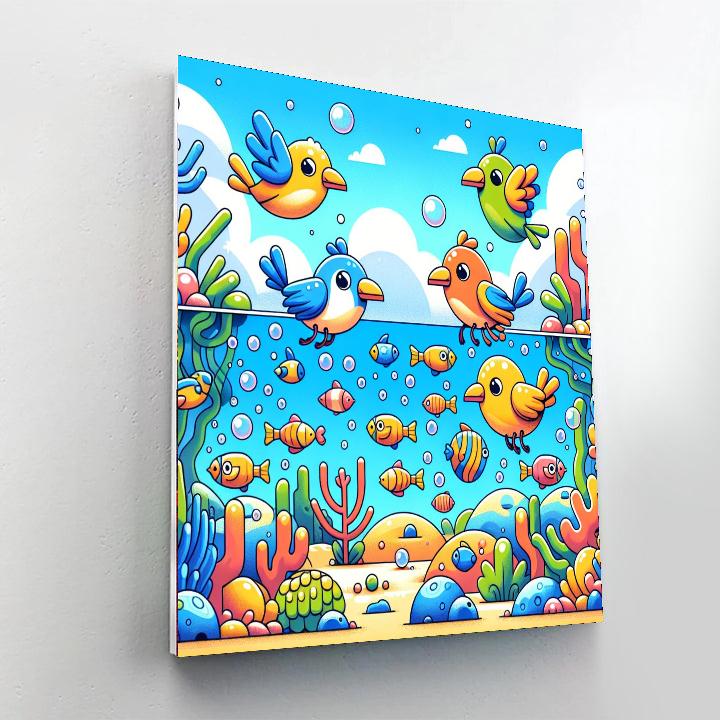 Aquatic Aviary Adventure Numbered Painting Kits