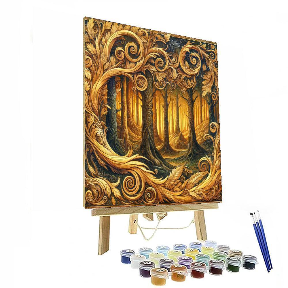 Gustav Klimt's Golden Forest Paint By Numbers