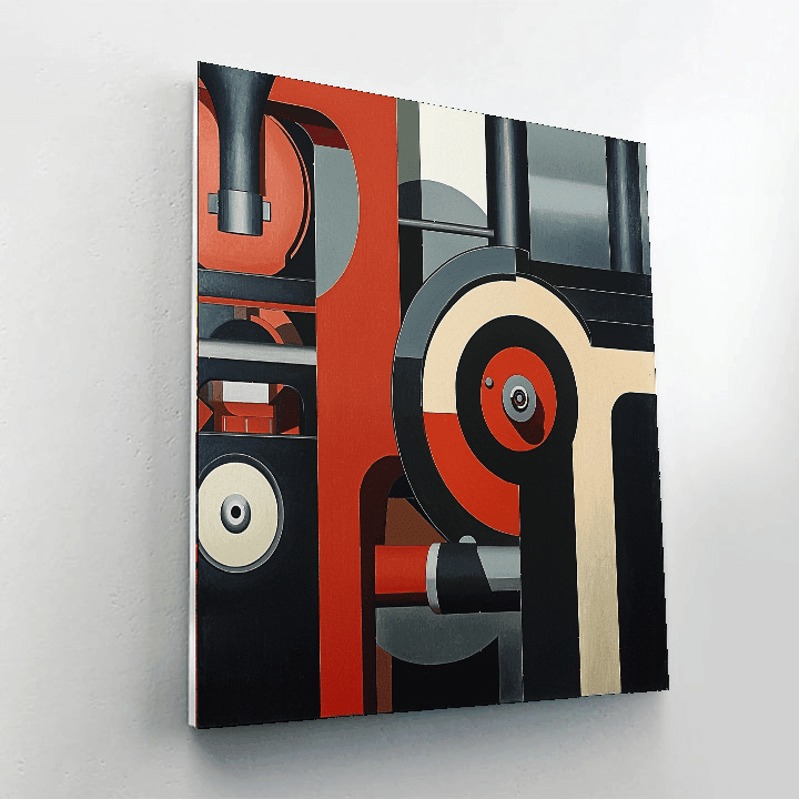 Fernand Léger Inspired Cubist Mechanical Visions  Paint By Number