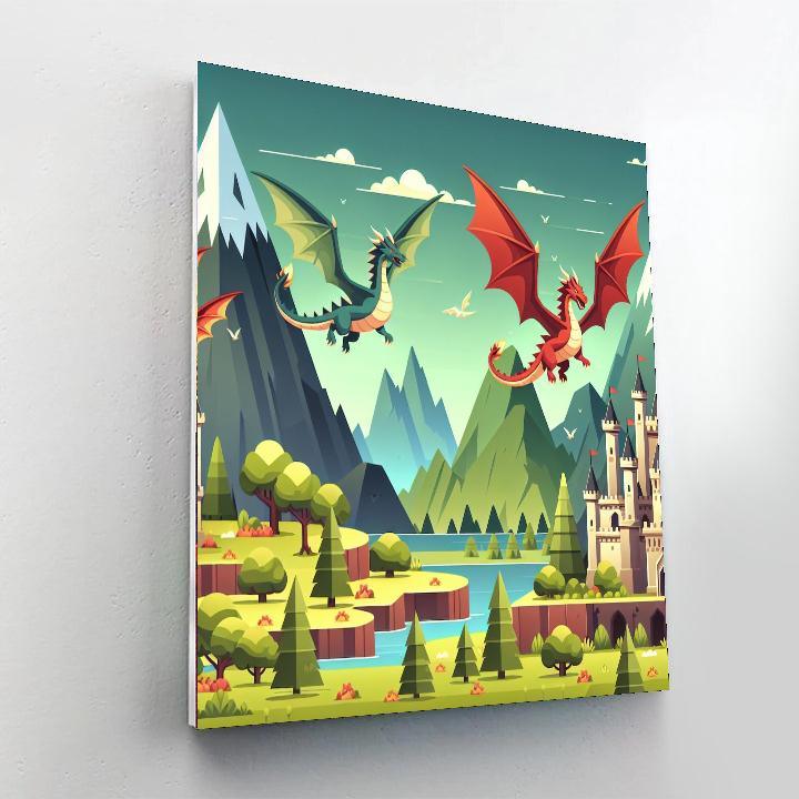 Daring Dragons Paint By Numbers Art