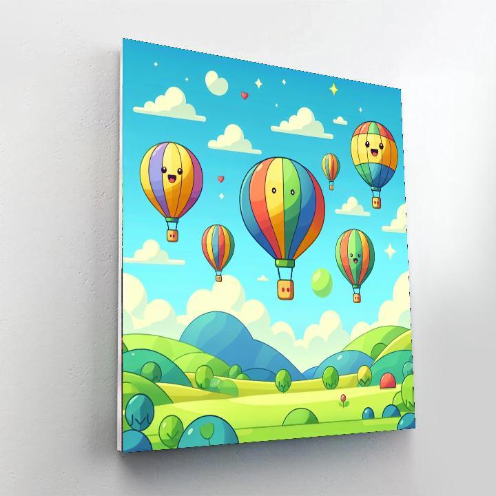 Balloon Fiesta Delight Painting Number Kit