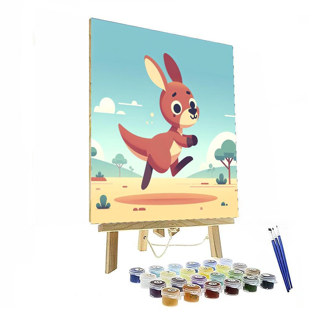 Curious Kangaroo Journey Paint By Numbers Art