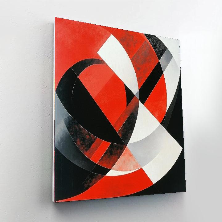 Kazimir Malevich Inspired Bold Intersection  Painting Number Kit