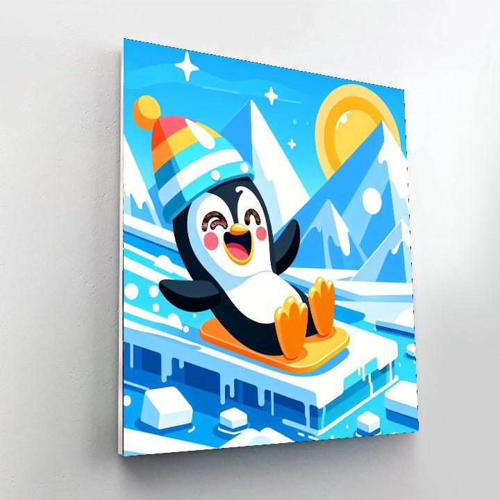 Penguin Ice Capers Paint By Numbers Art