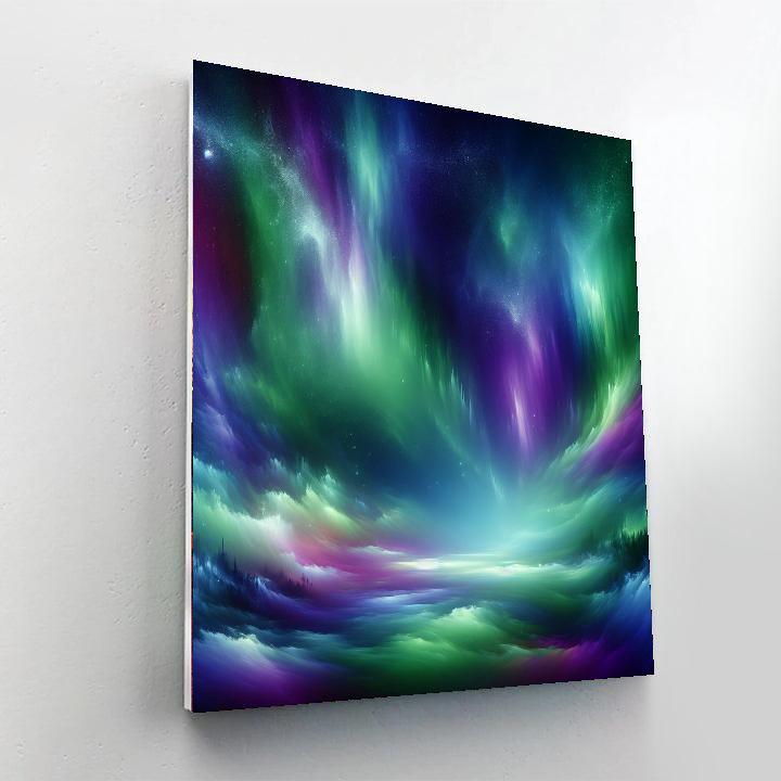 Majestic Aurora Borealis Number Painting