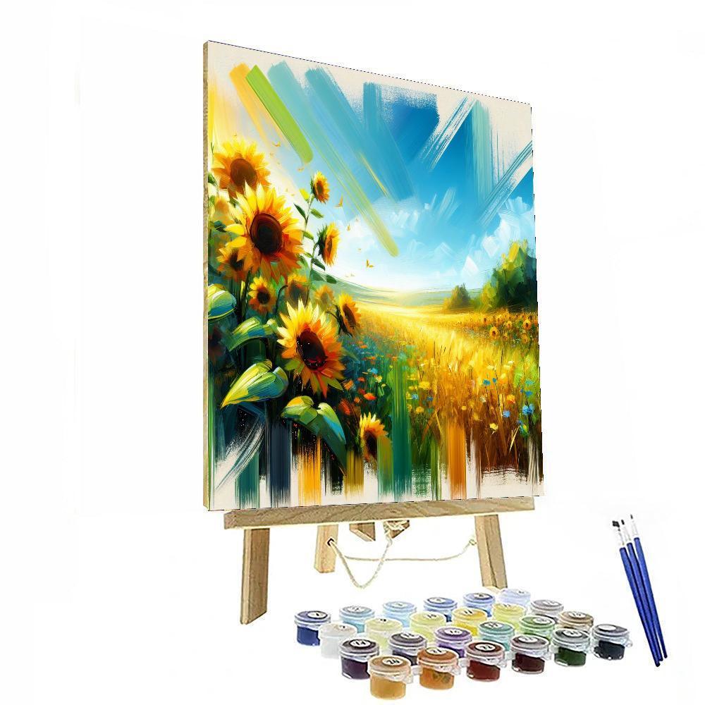 Bright Summer Fields Paint By Numbers Art