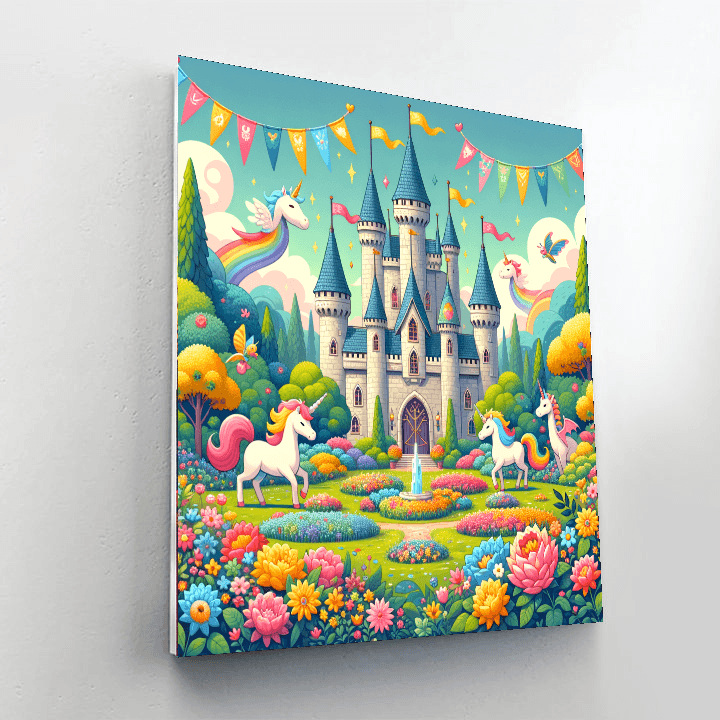 Colorful Castles DIY Paint By Numbers