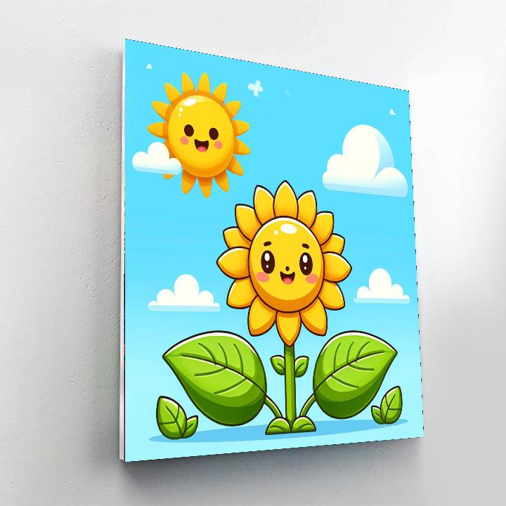 Singing Sunflower Number Painting