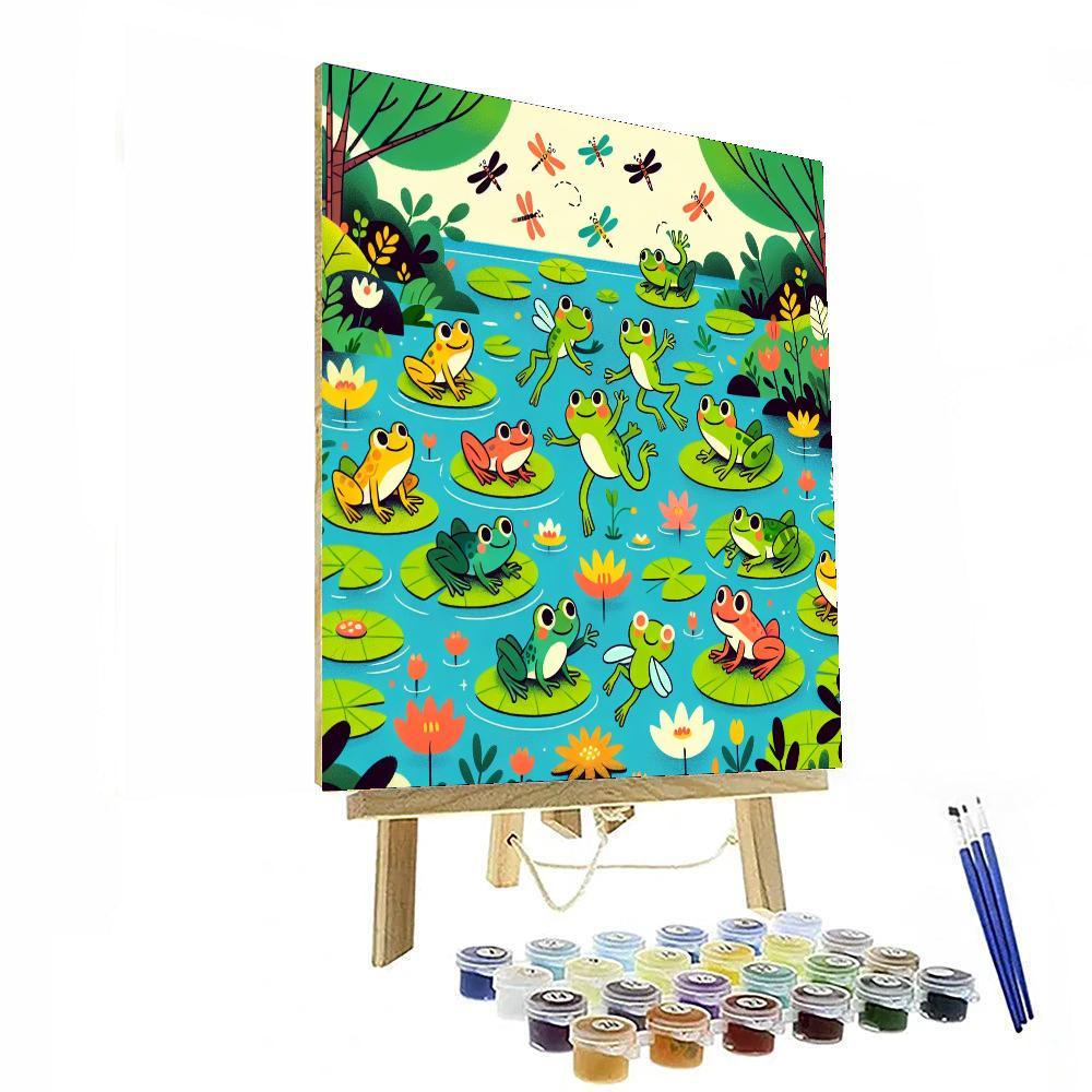 Silly Frog Pond Paint By Numbers Kits