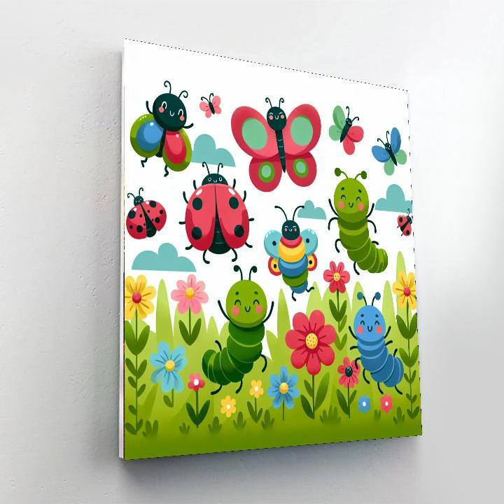 Playful Garden Bugs Numbered Painting Kits