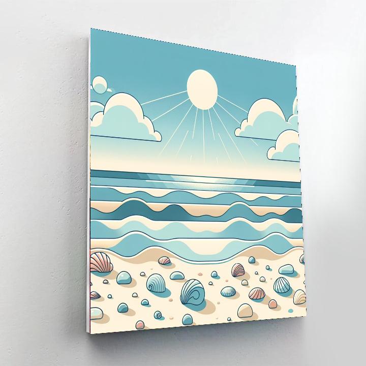 Serene Seashore Paint By Numbers Art