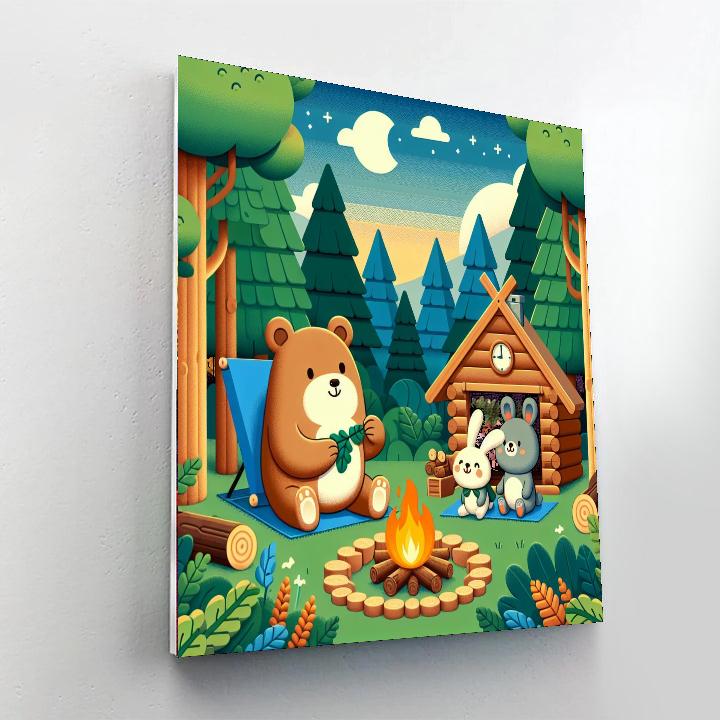 Cozy Cabin Adventure Paint By Number