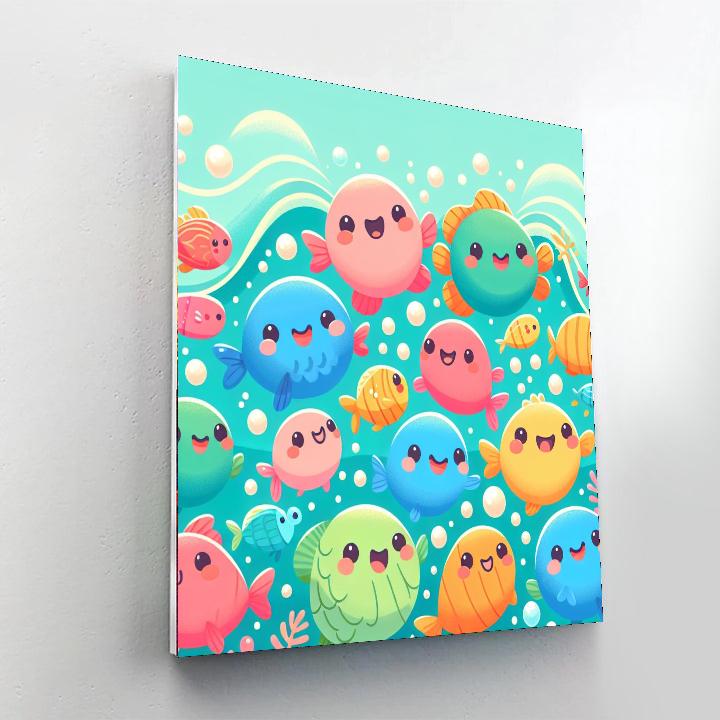 Happy Little Fish Paint By Color
