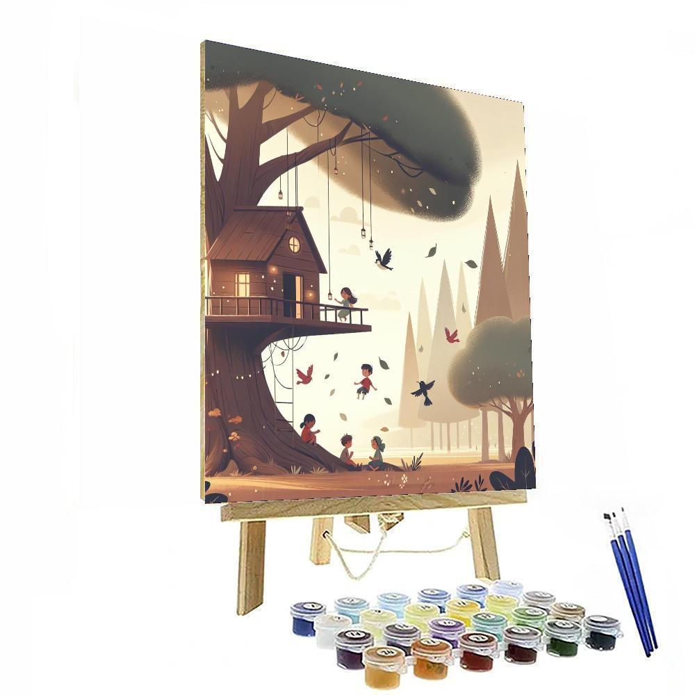 Tranquil Treehouse Retreat Numbered Painting Kits