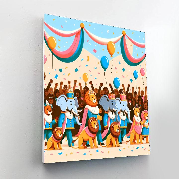 Royal Animal Parade DIY Paint By Numbers